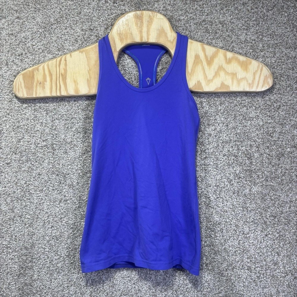 Ivivva Tank Top Girls Medium Blue Racerback Running Athletic Workout Summer